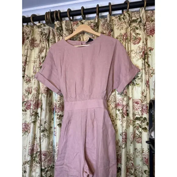 Rumer the Label LouLou Jumpsuit Dusty Pink Size Medium - Picture 2 of 9